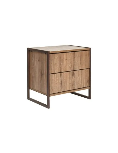 Κομοδίνο Μέταλλο-Ξύλο Ν 30 -2 συρτάρια