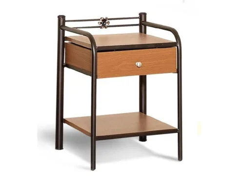 Κομοδίνο Μέταλλο-Ξύλο Ν 7