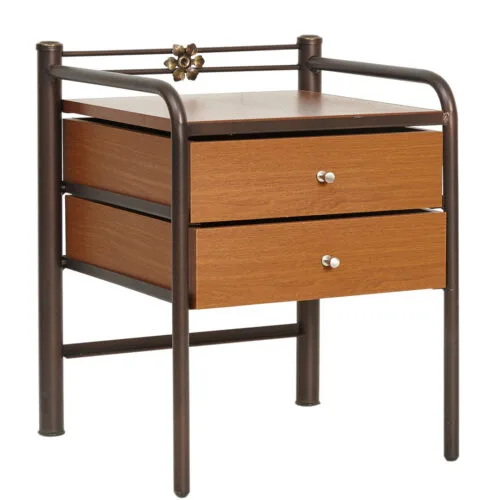 Κομοδίνο Μέταλλο-Ξύλο Ν 8